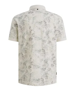Heren polo ecru