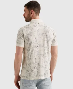 Heren polo ecru