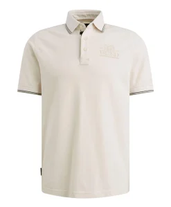 Heren polo ecru