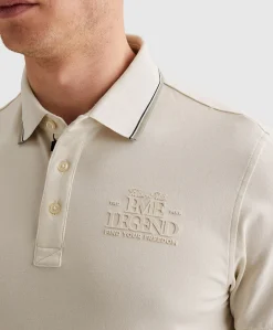 Heren polo ecru