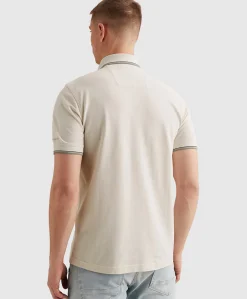 Heren polo ecru