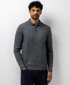 Heren polo grijs