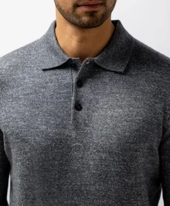 Heren polo grijs