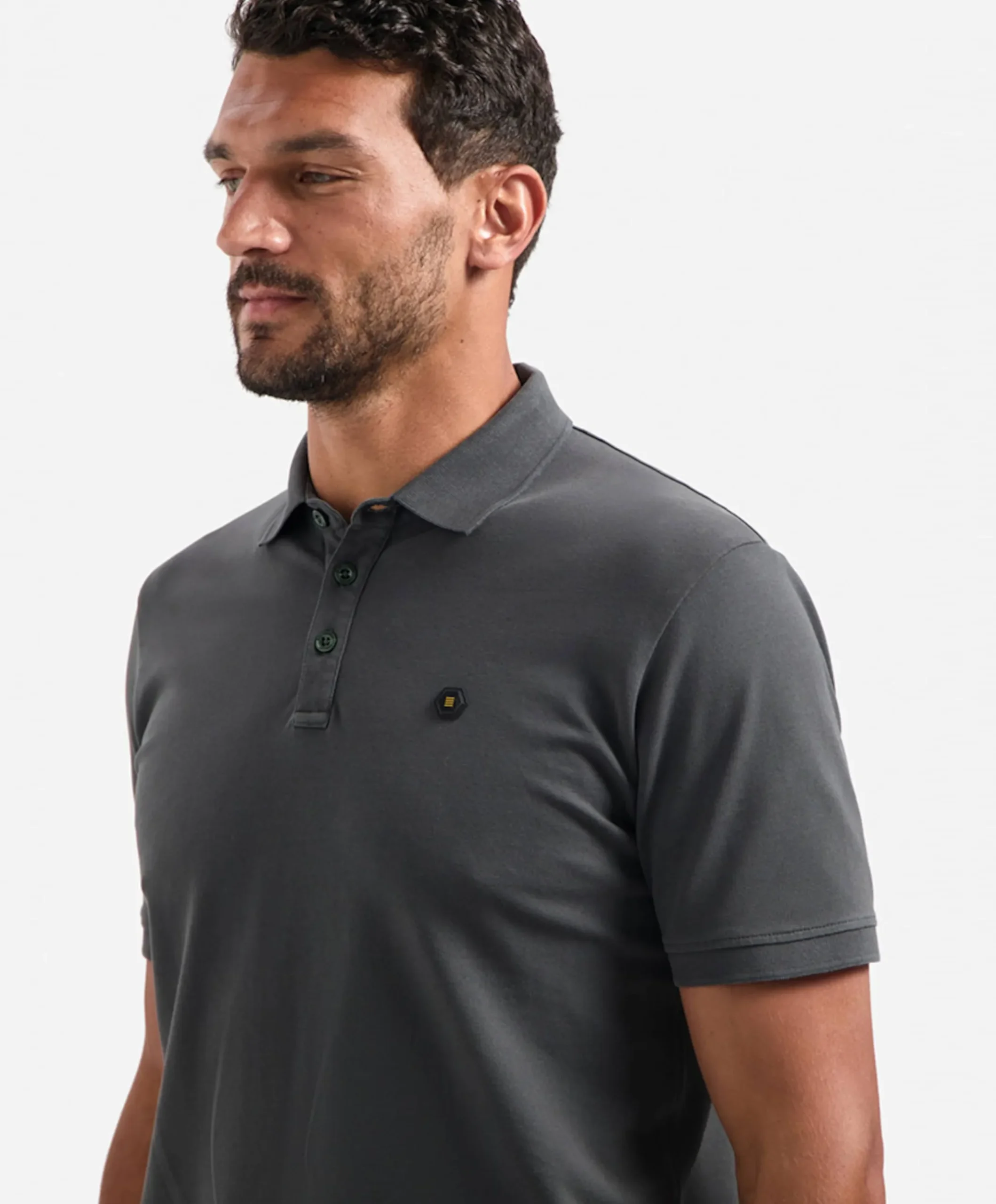 Heren polo grijs