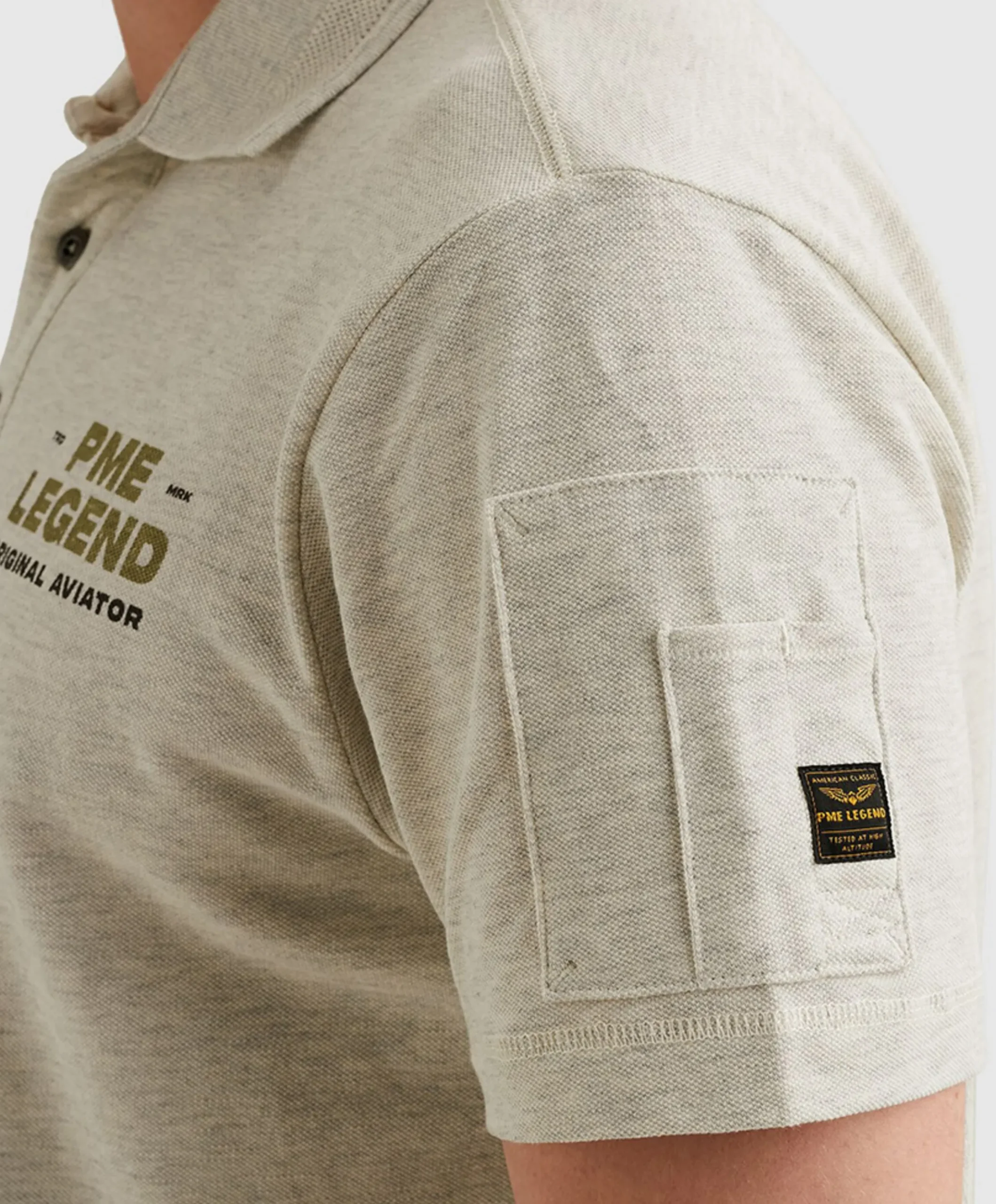 Heren polo grijs