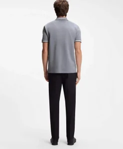 Heren polo grijs