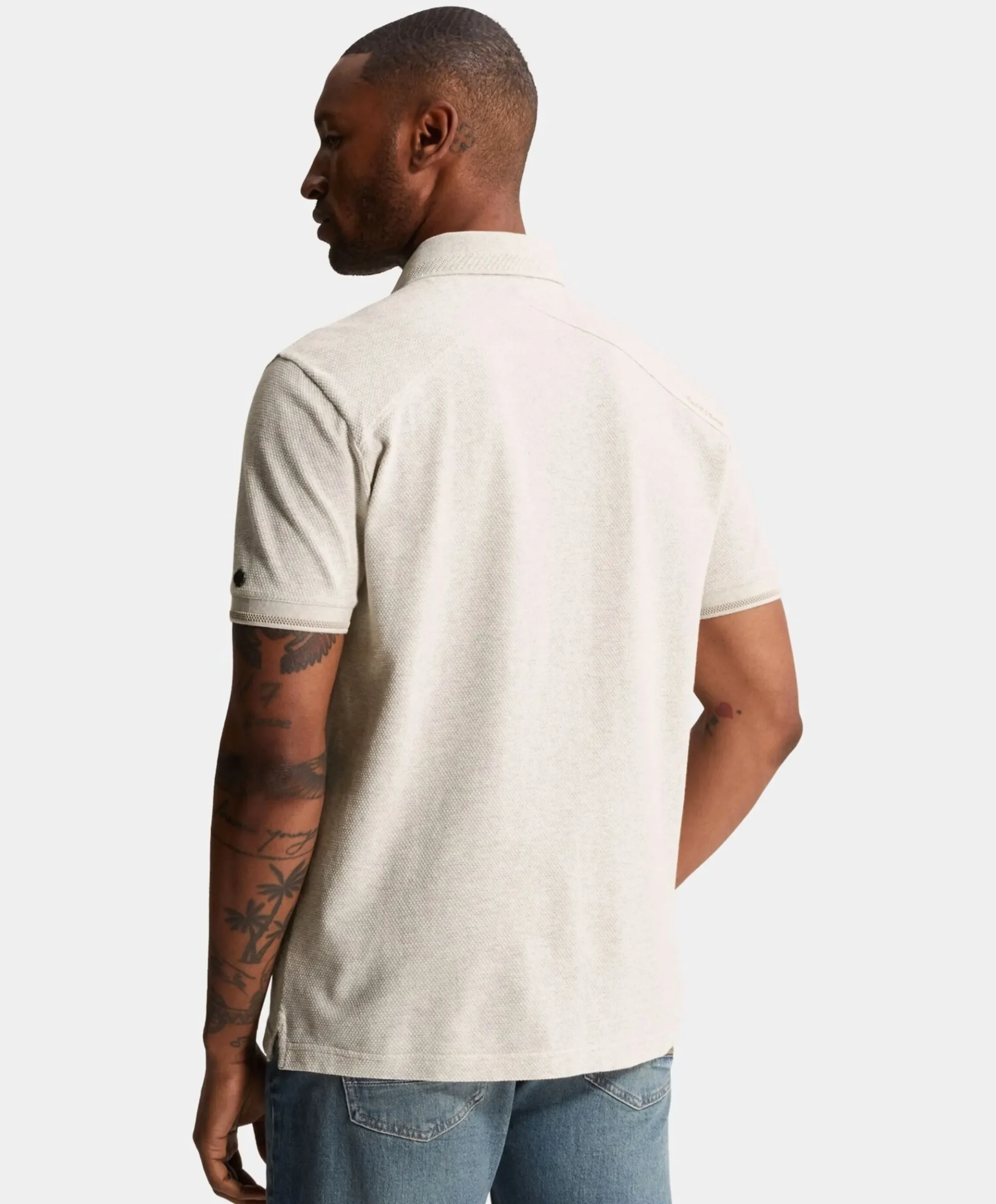Heren polo grijs