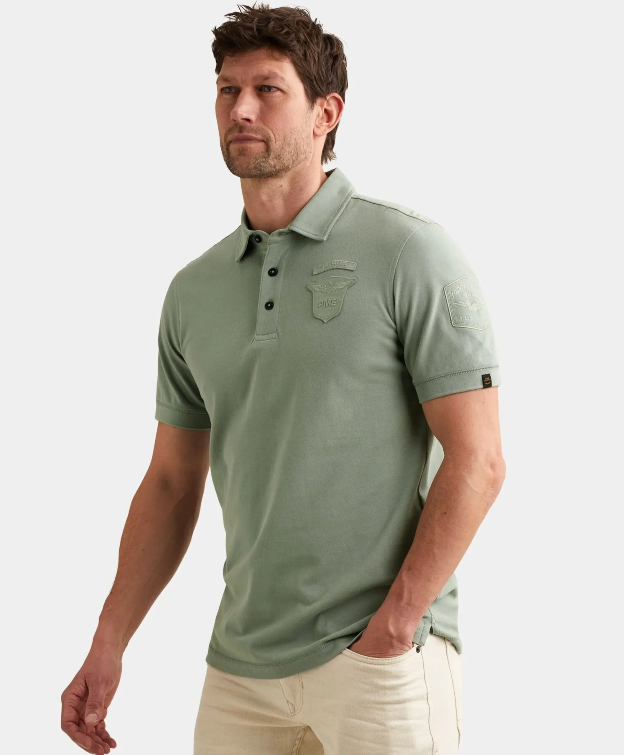 Heren polo groen