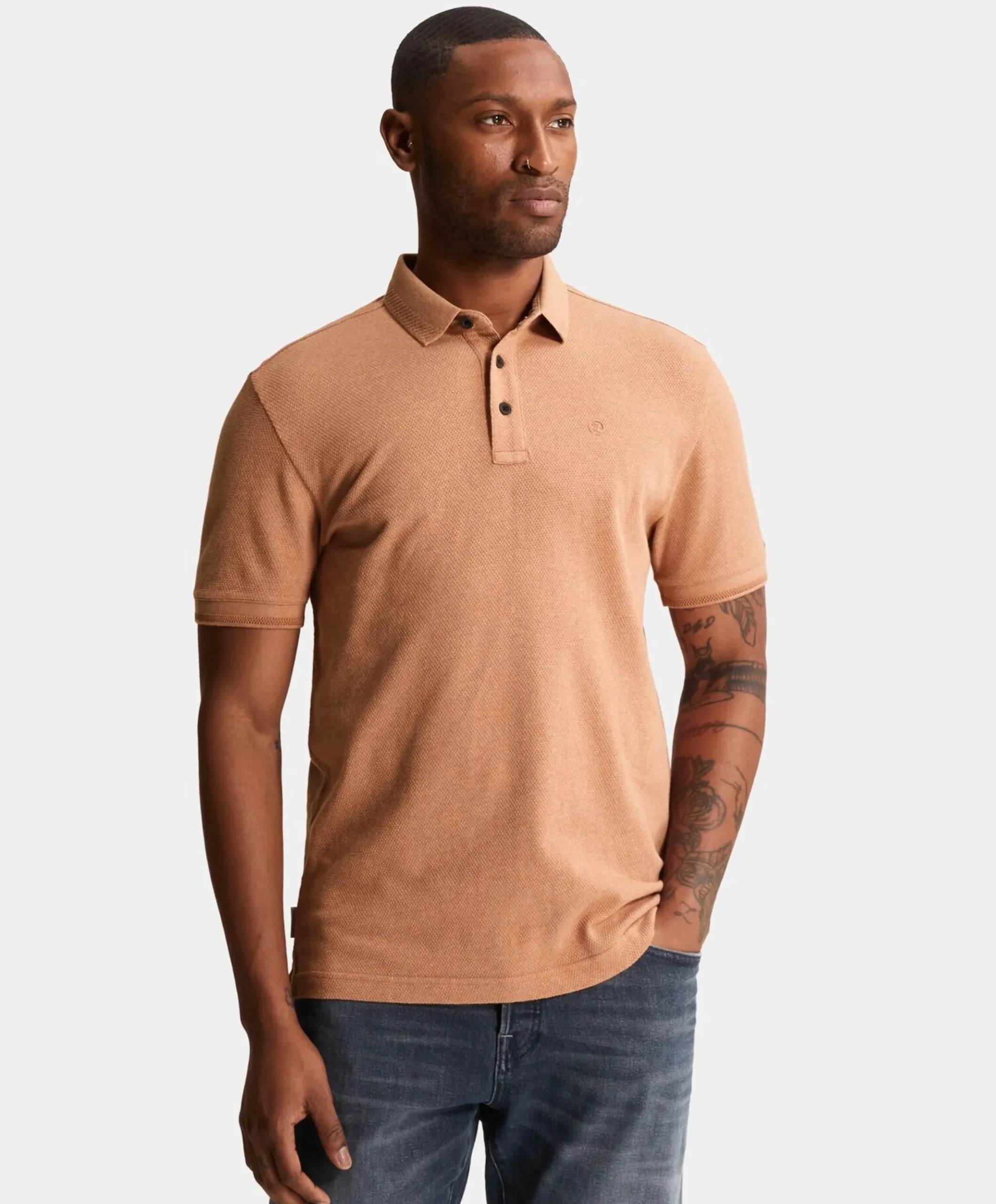 Heren polo oranje