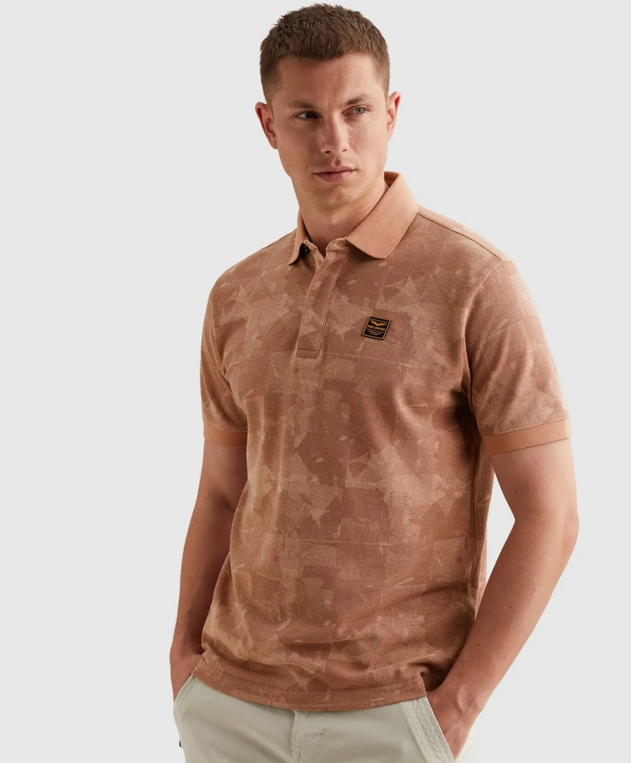 Heren polo roze