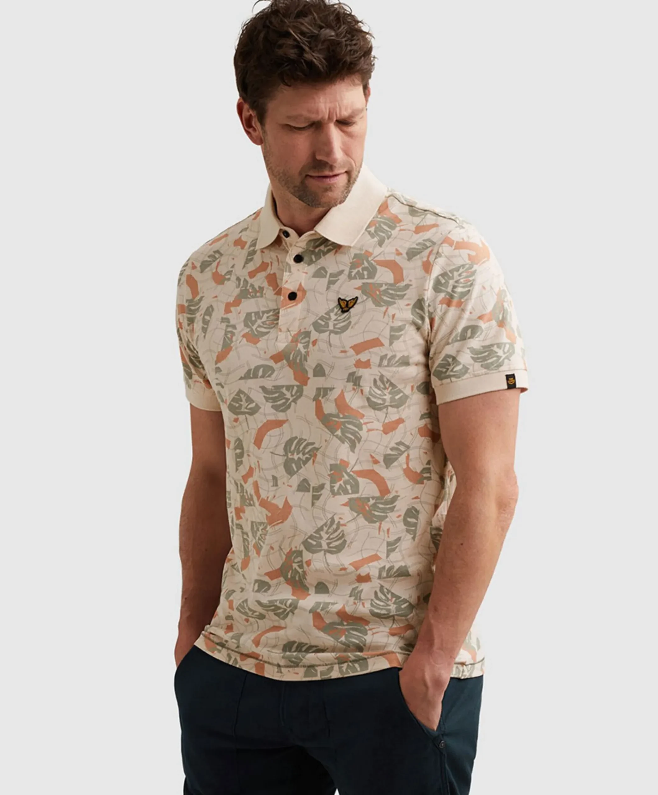 Heren polo roze