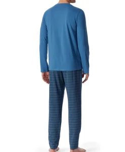Heren pyjamaset blauw