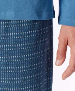 Heren pyjamaset blauw