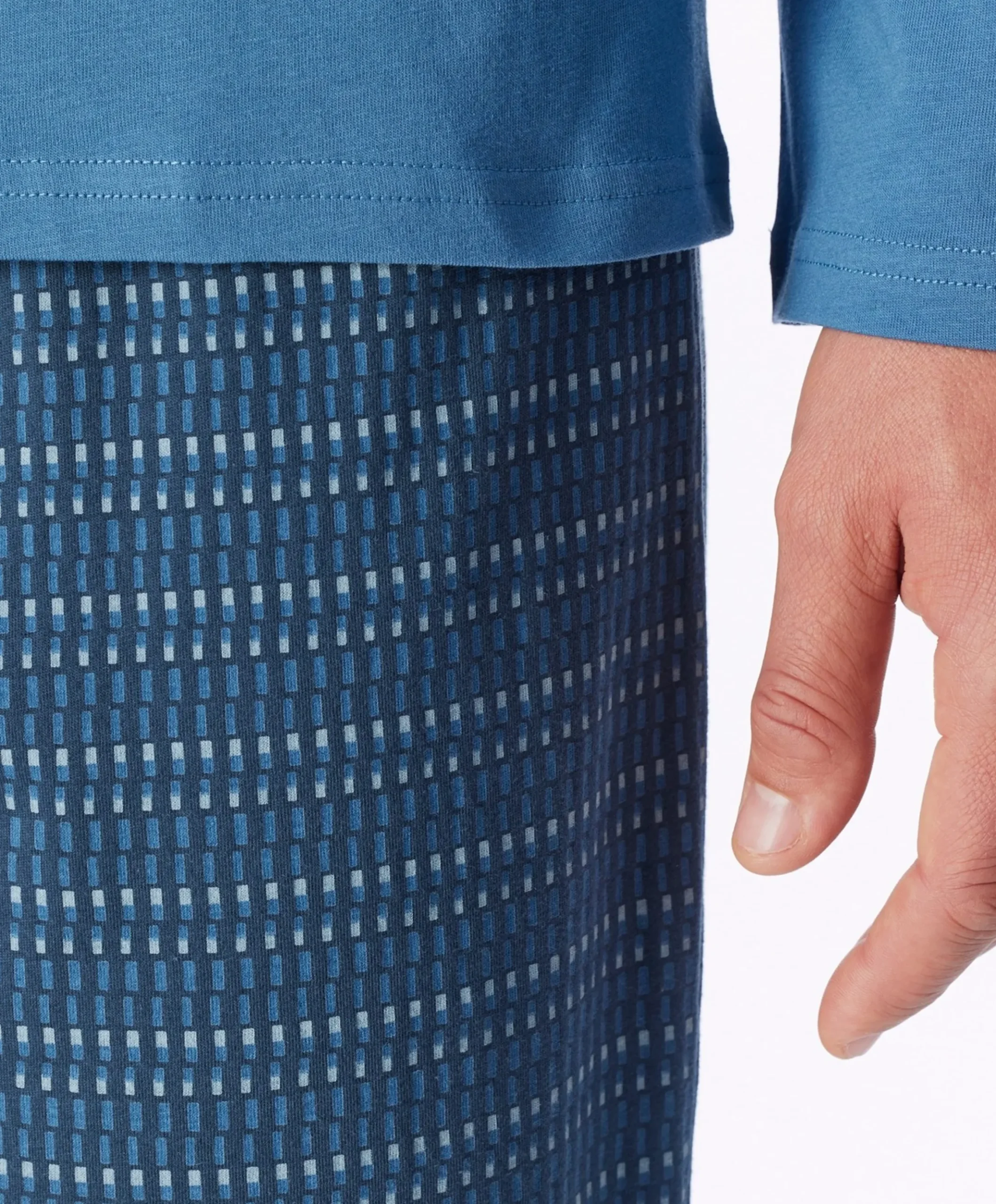 Heren pyjamaset blauw