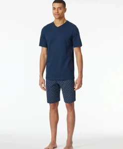 Heren pyjamaset blauw