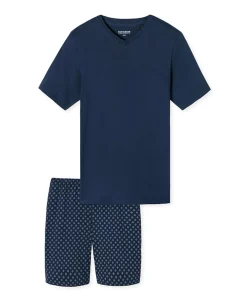 Heren pyjamaset blauw