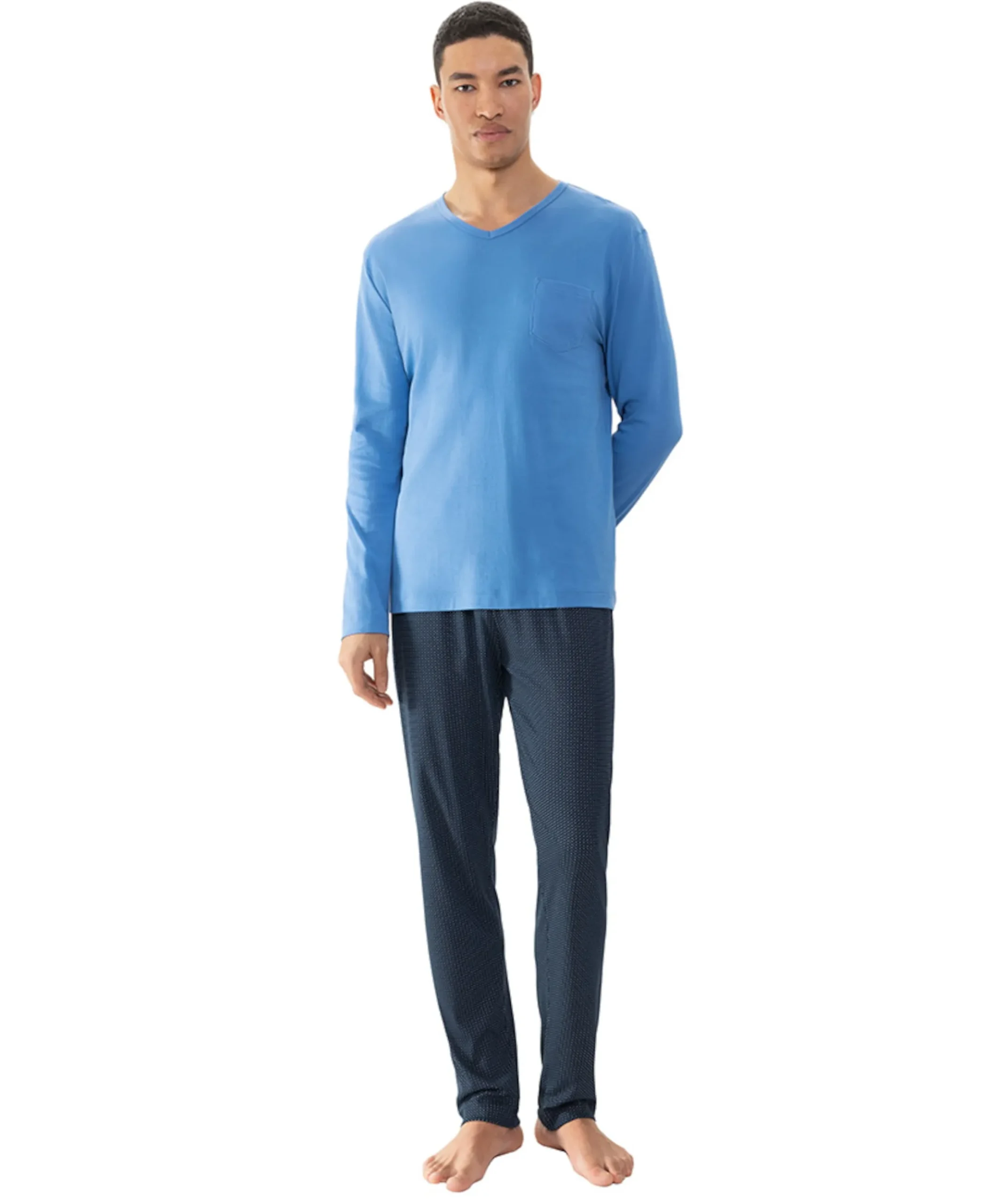 Heren pyjamaset blauw