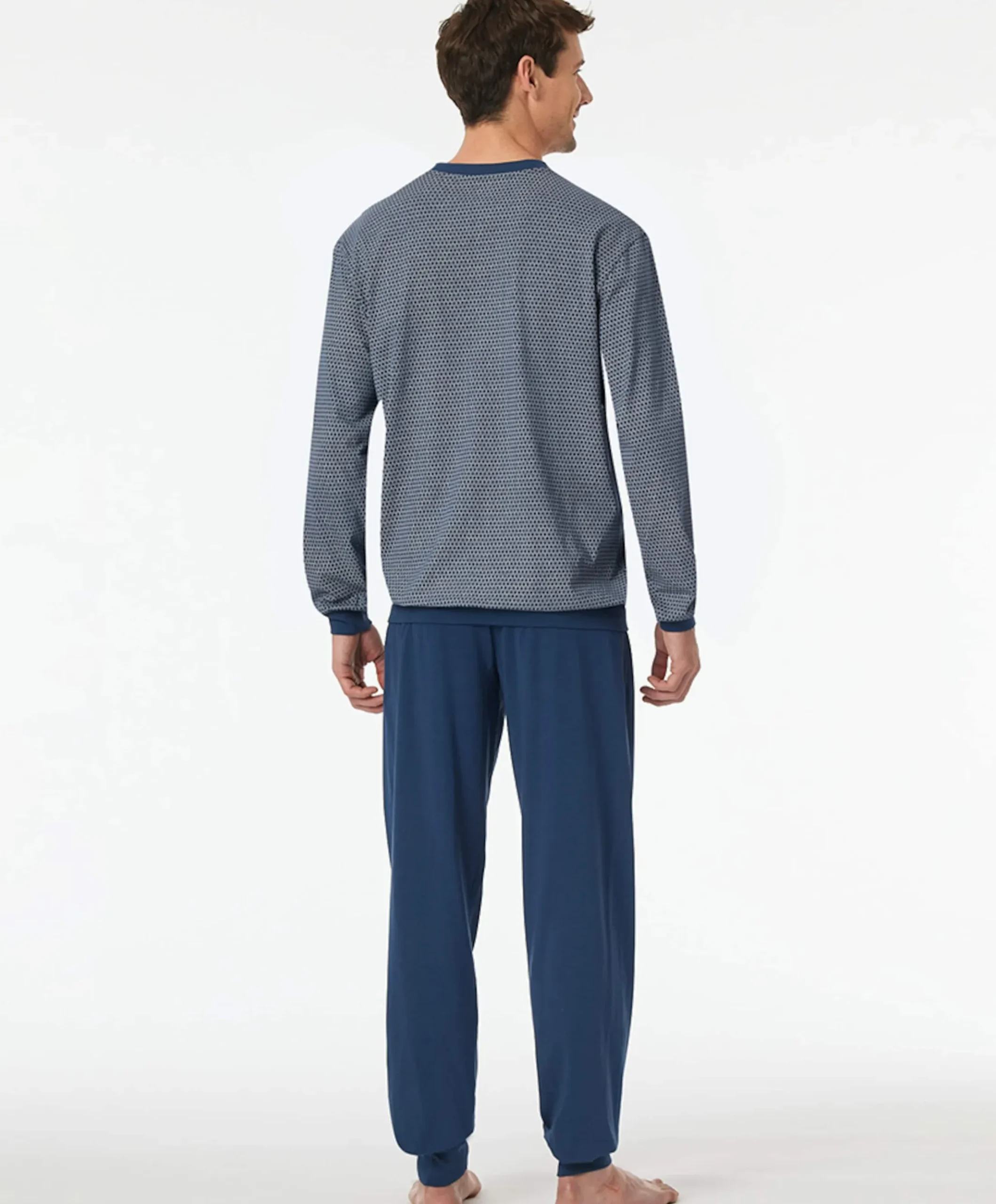 Heren pyjamaset blauw