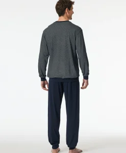 Heren pyjamaset blauw