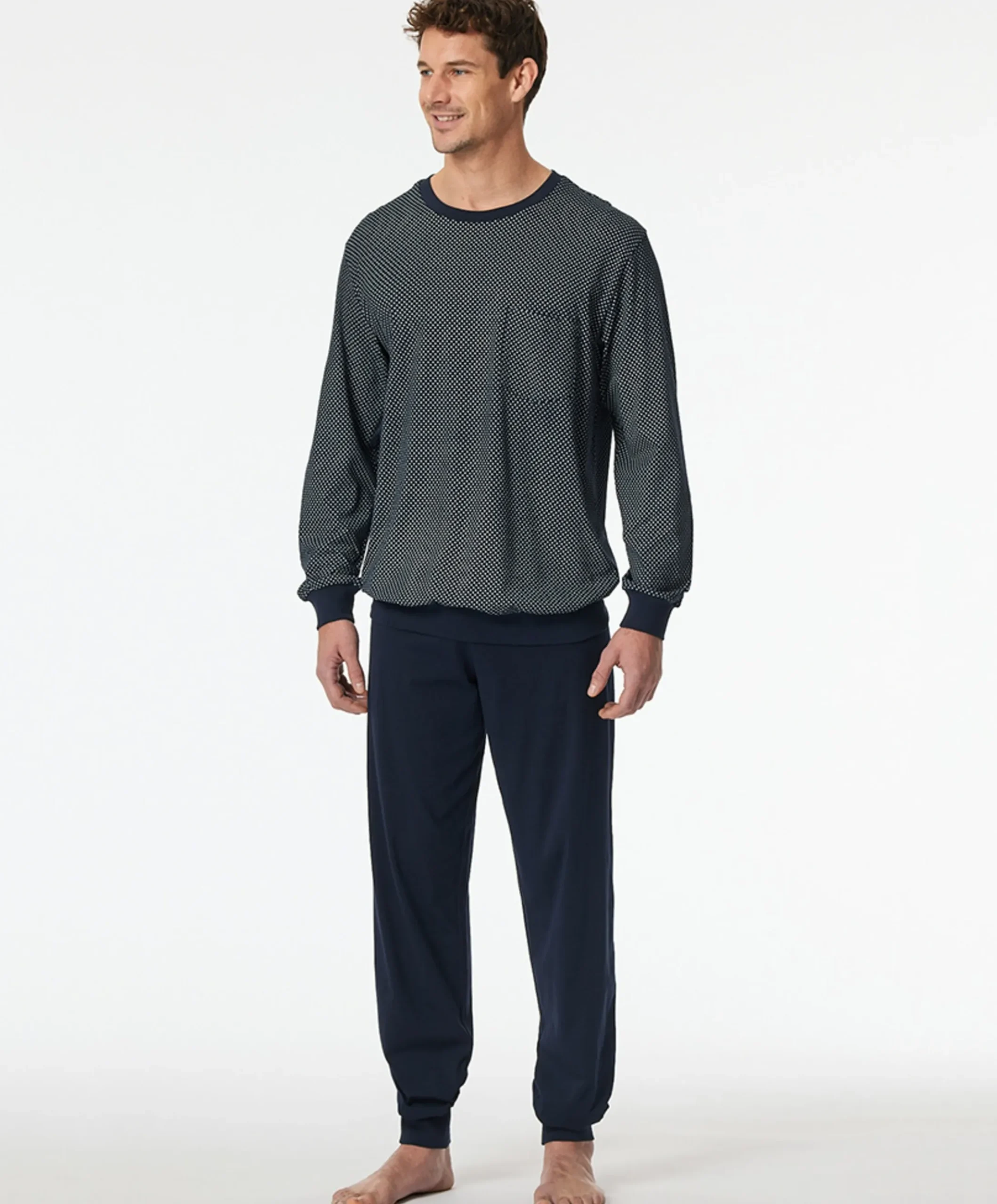 Heren pyjamaset blauw