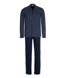 Heren pyjamaset blauw