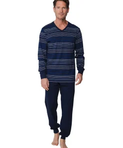 Heren pyjamaset blauw