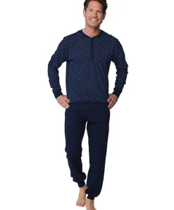 Heren pyjamaset blauw