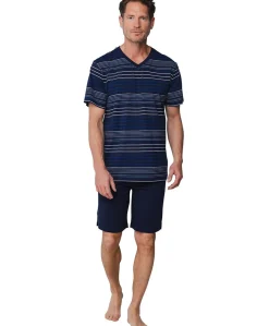 Heren pyjamaset blauw