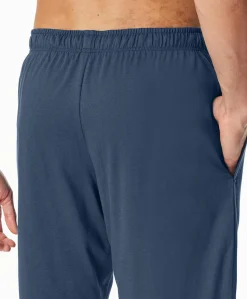 Heren pyjama short blauw