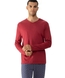 Heren pyjamatop rood