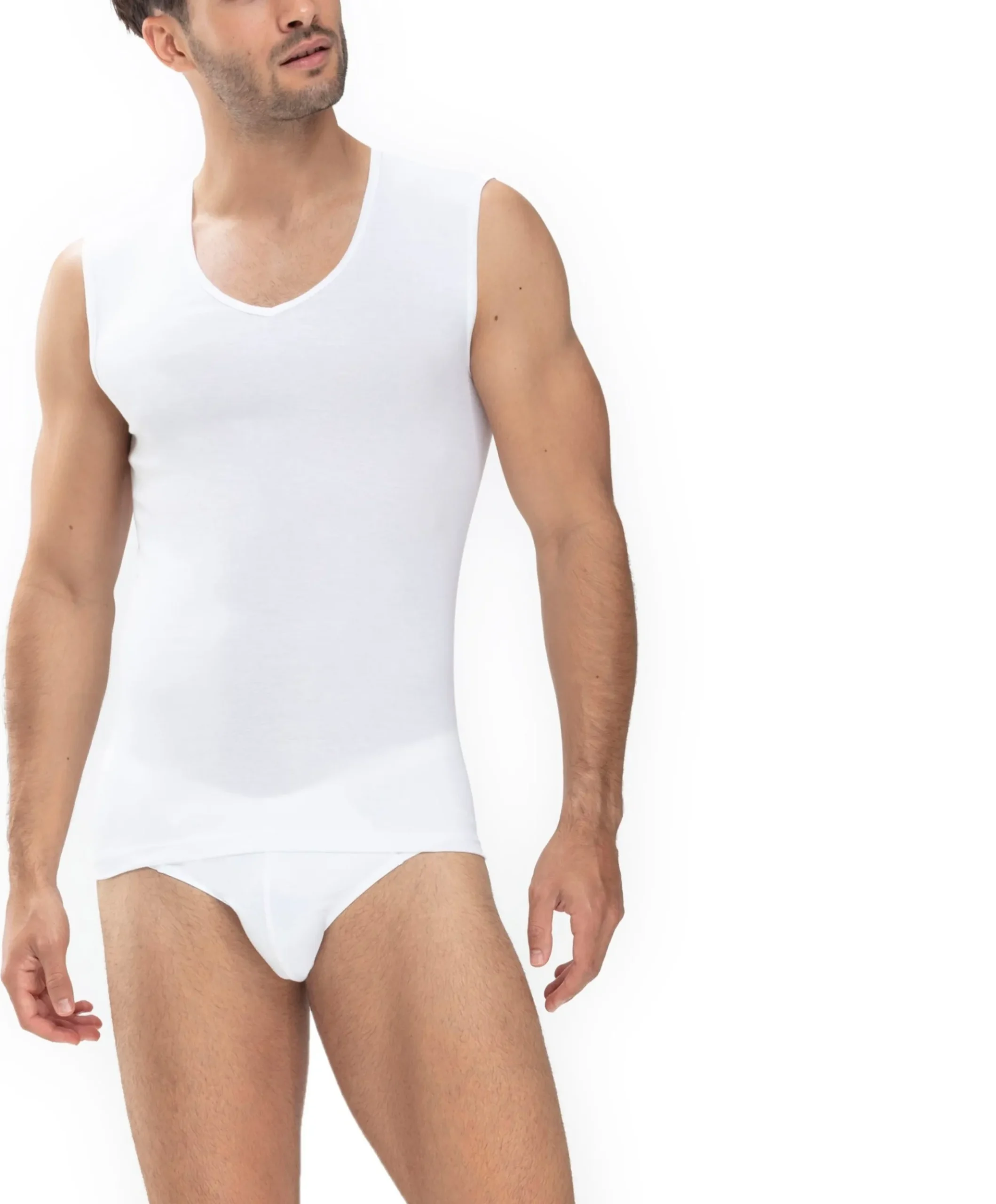 Heren singlet wit
