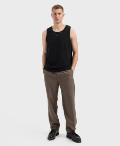 Heren singlet zwart