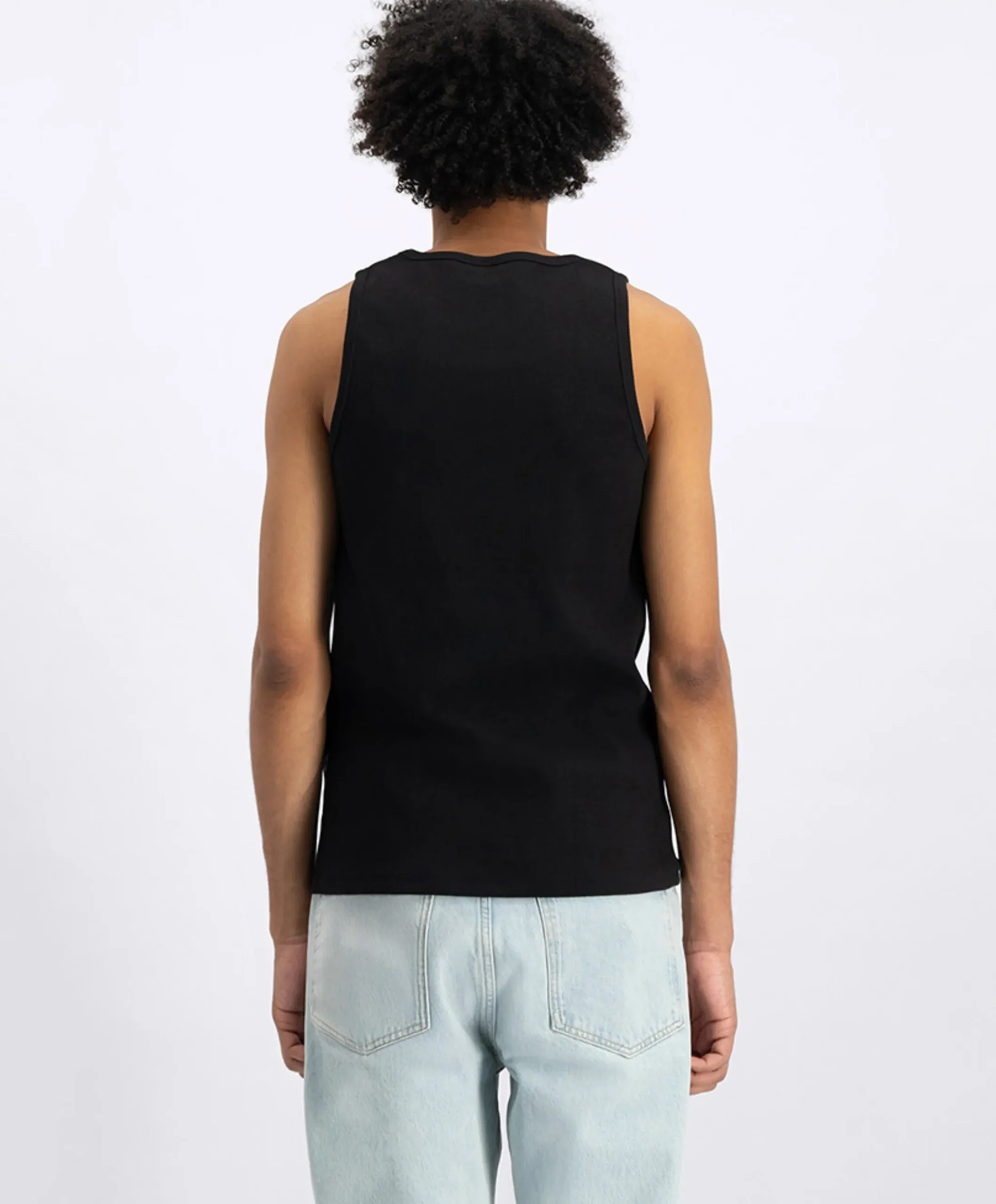 Heren singlet zwart