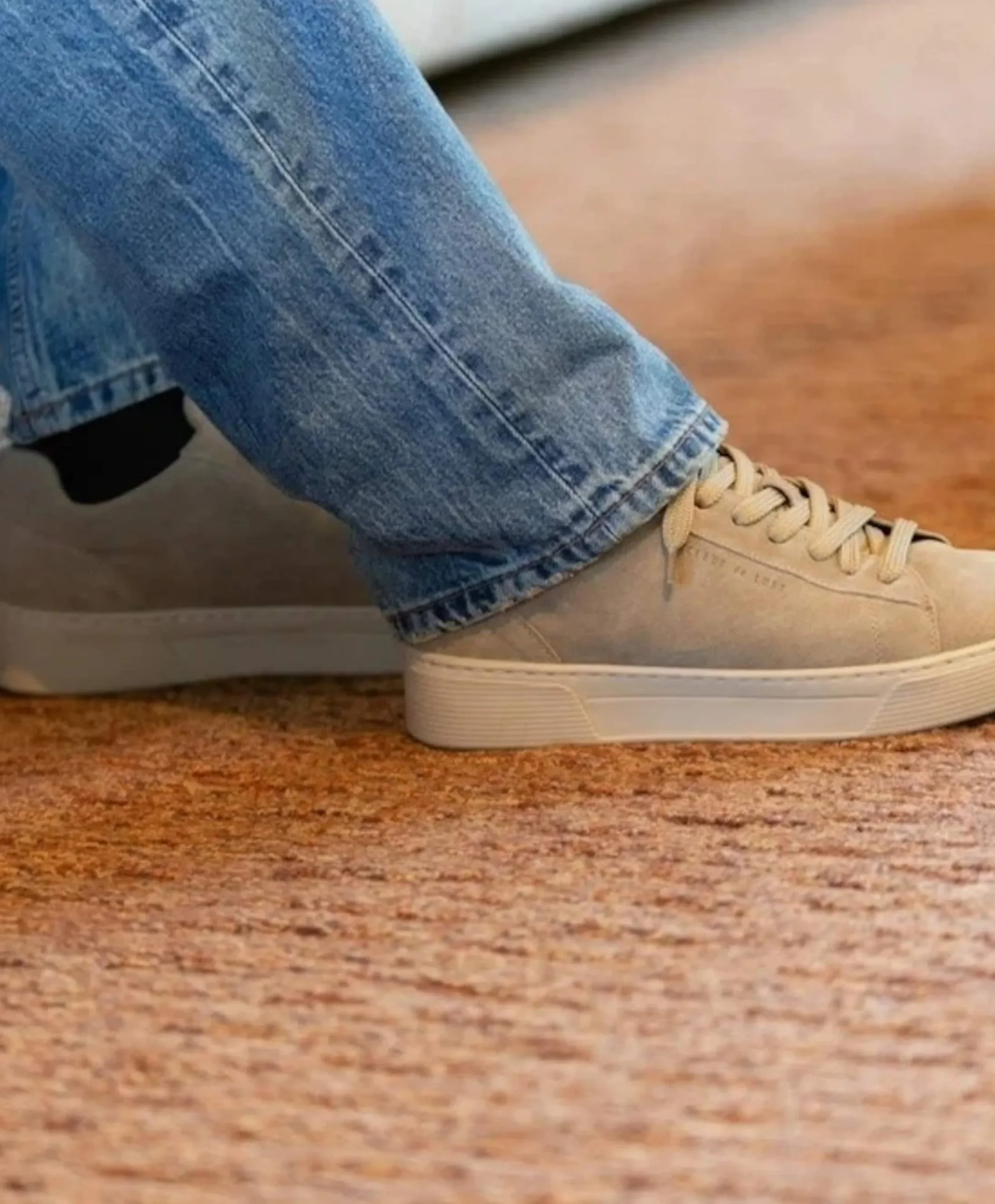 heren sneakers beige