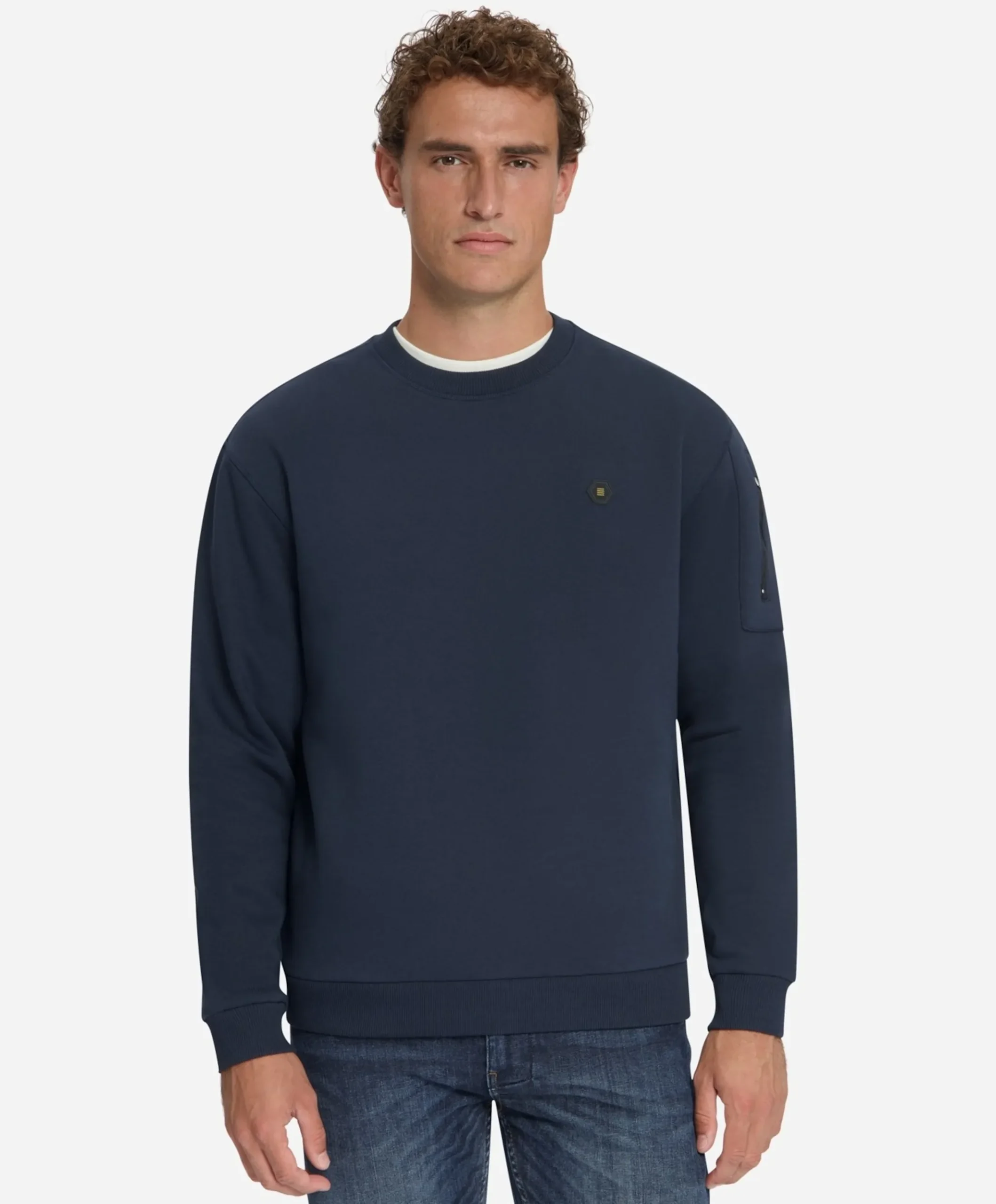 Heren sweater blauw