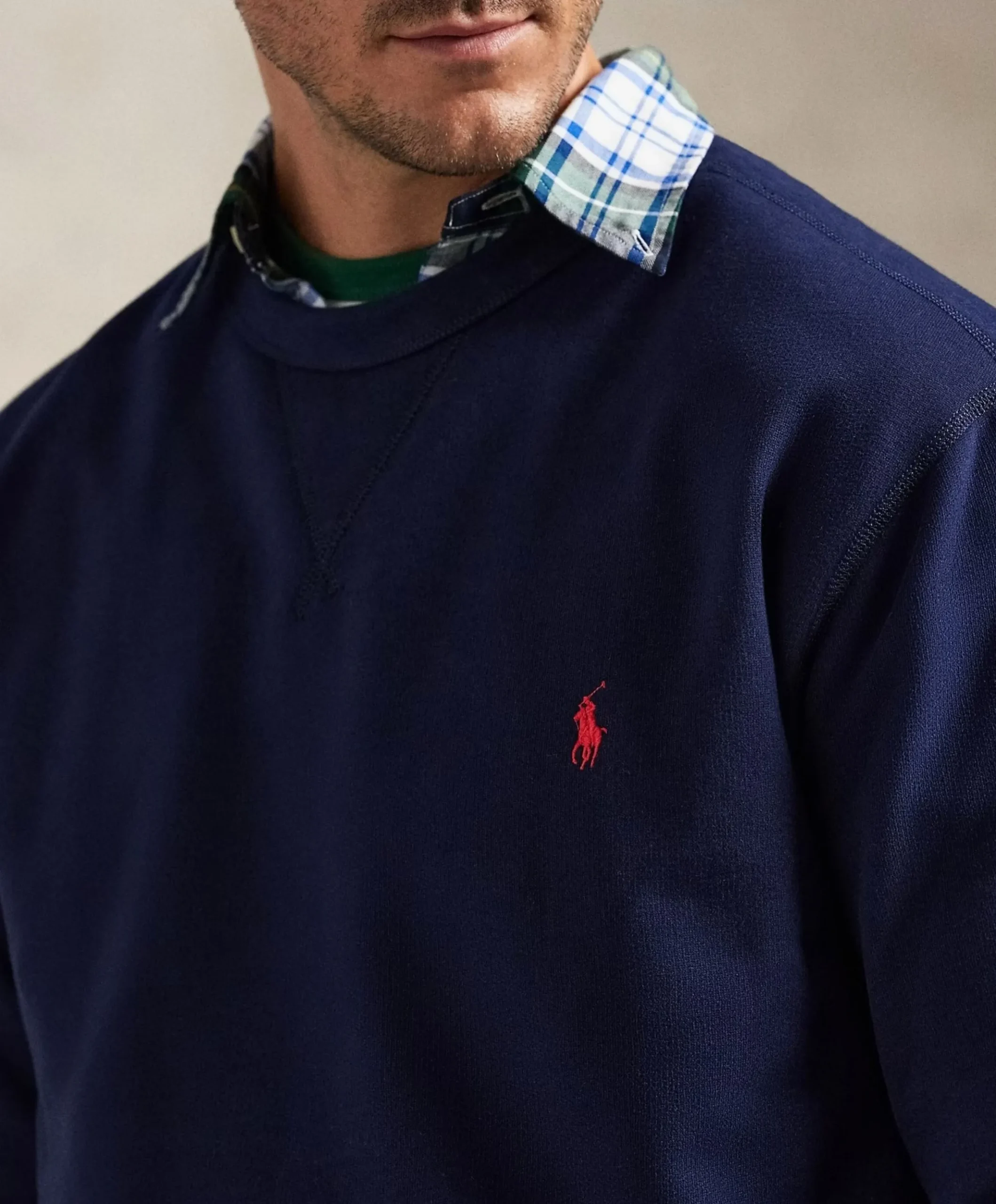 Heren sweater blauw