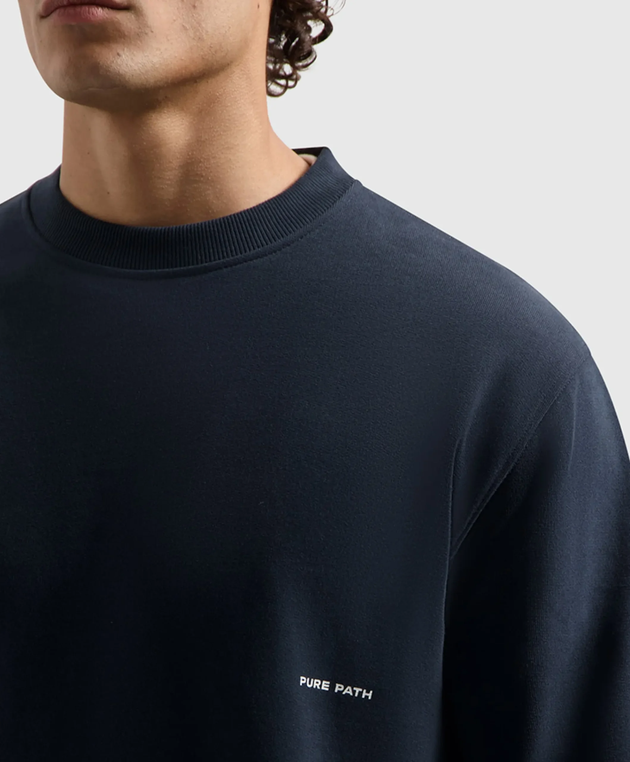 Heren sweater blauw