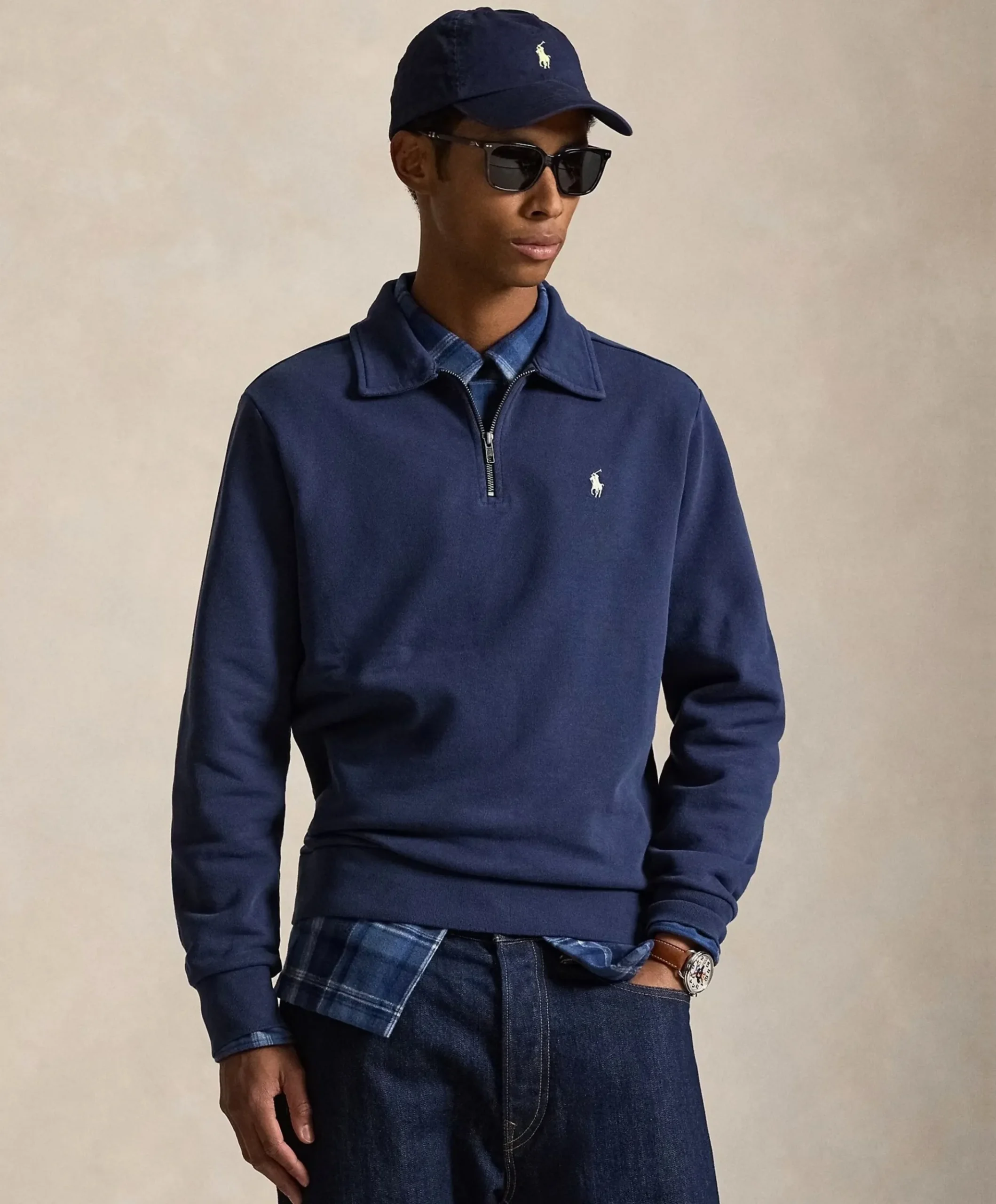 Heren sweater blauw