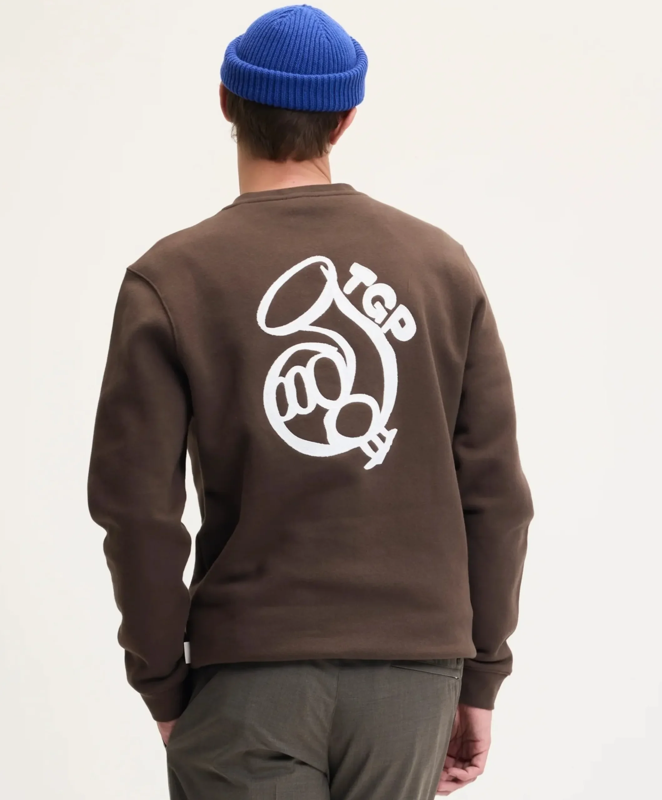 Heren sweater bruin
