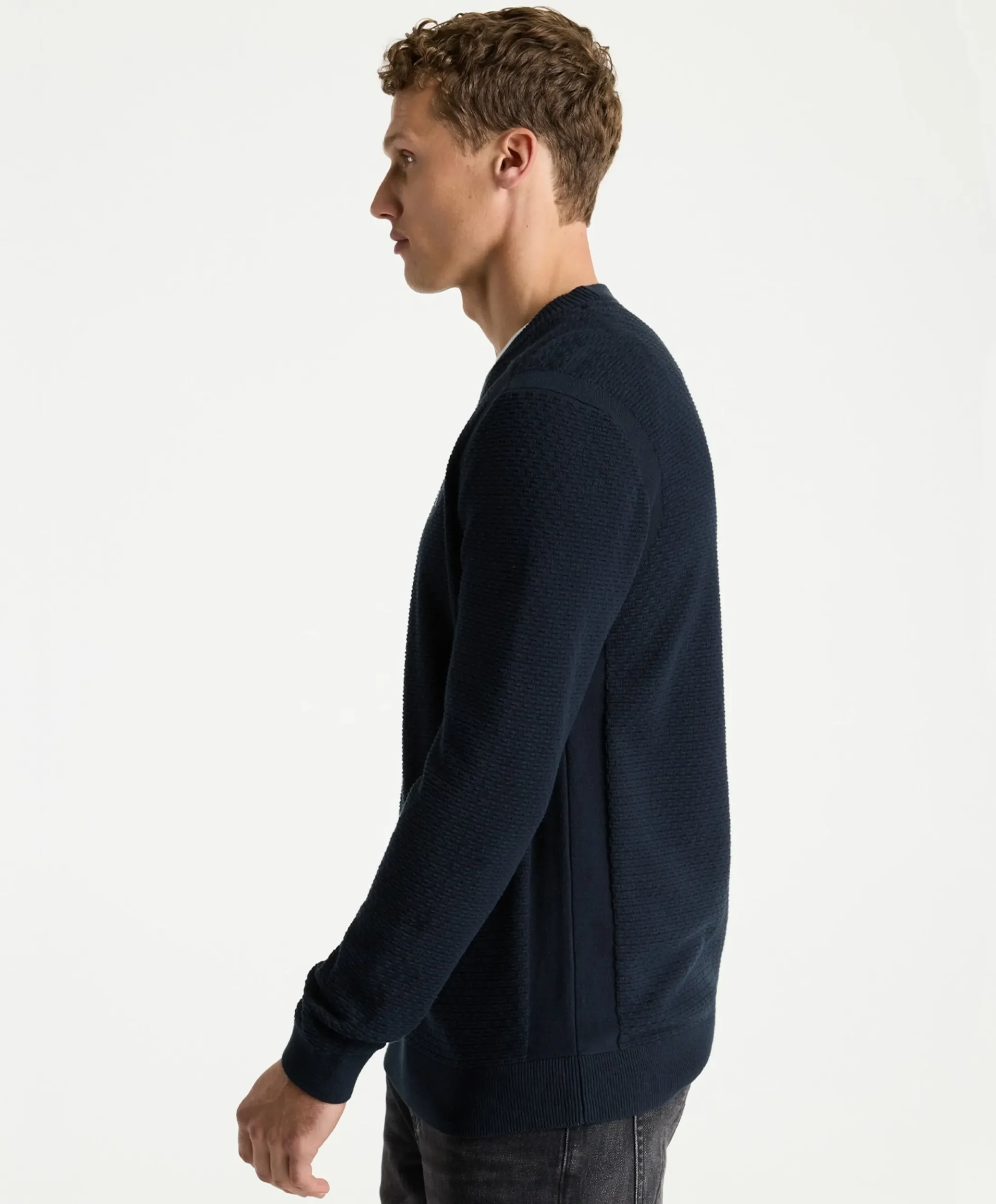 Heren trui blauw