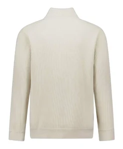 Heren trui met rits beige