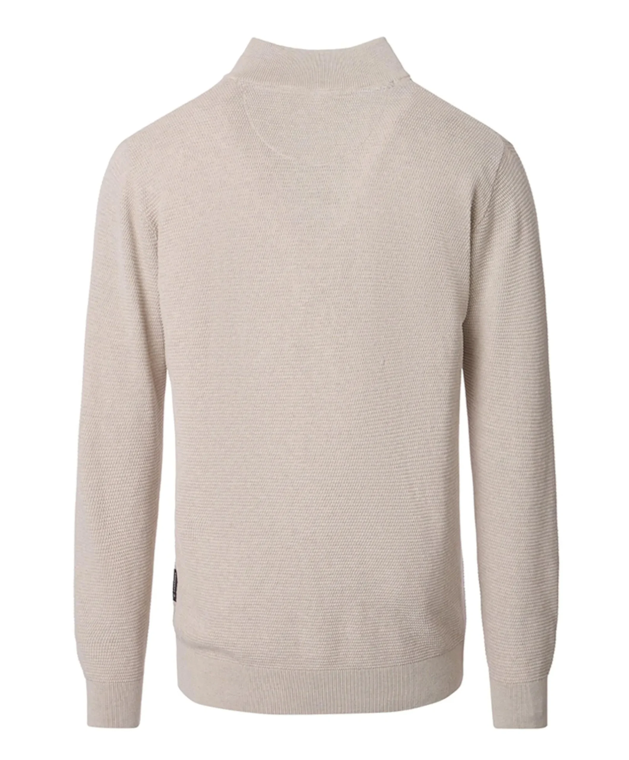 Heren trui met rits beige