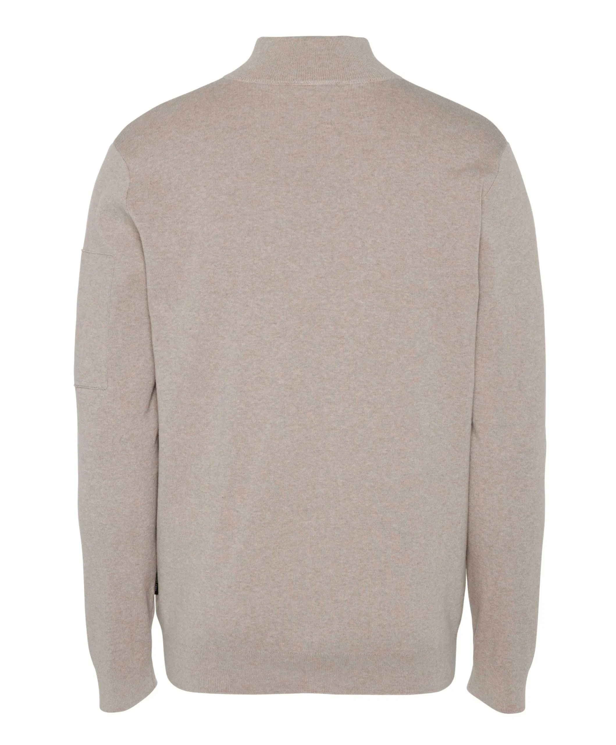 Heren trui met rits beige