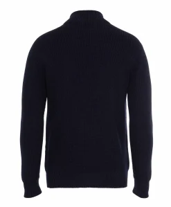 Heren trui met rits blauw