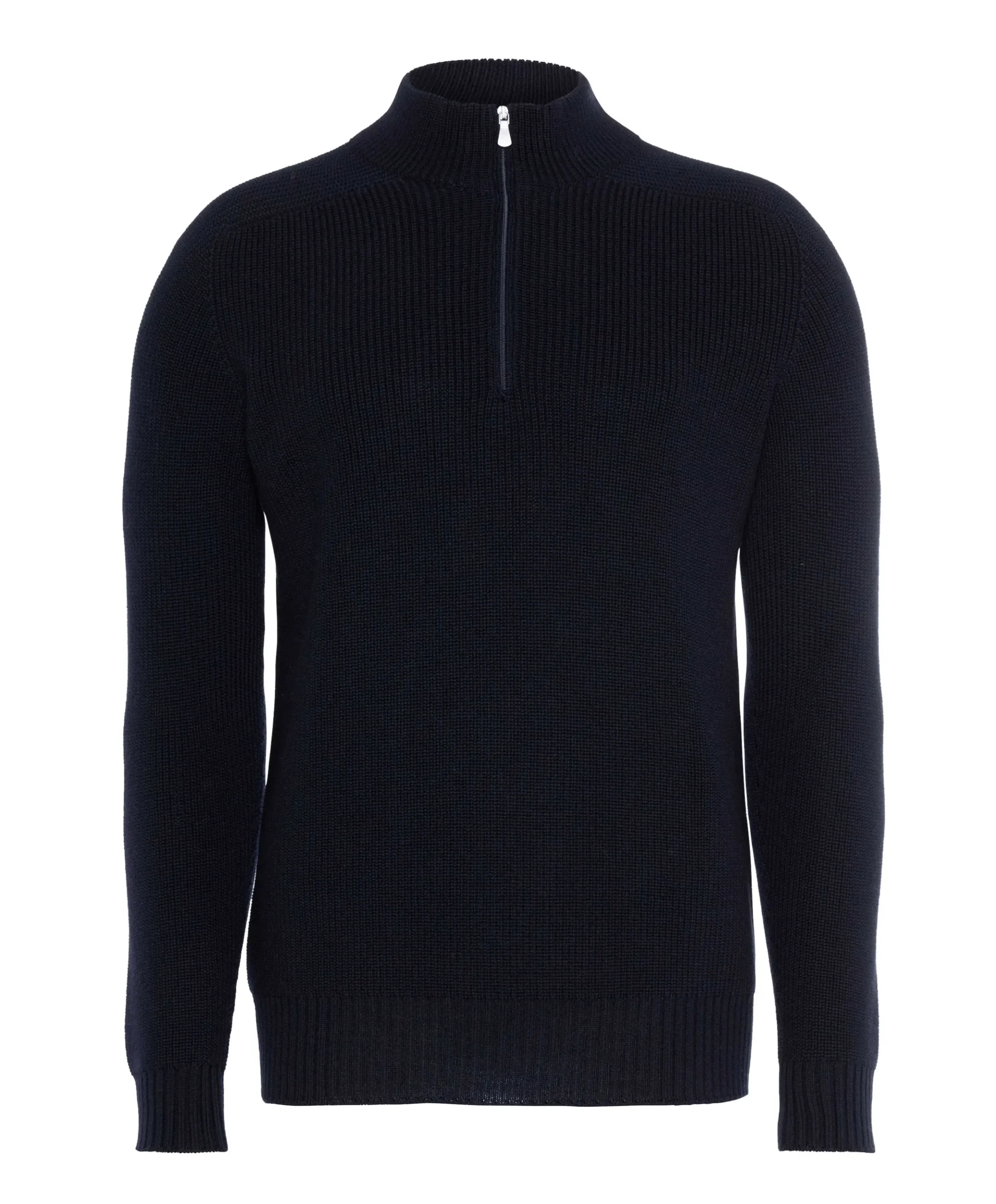 Heren trui met rits blauw