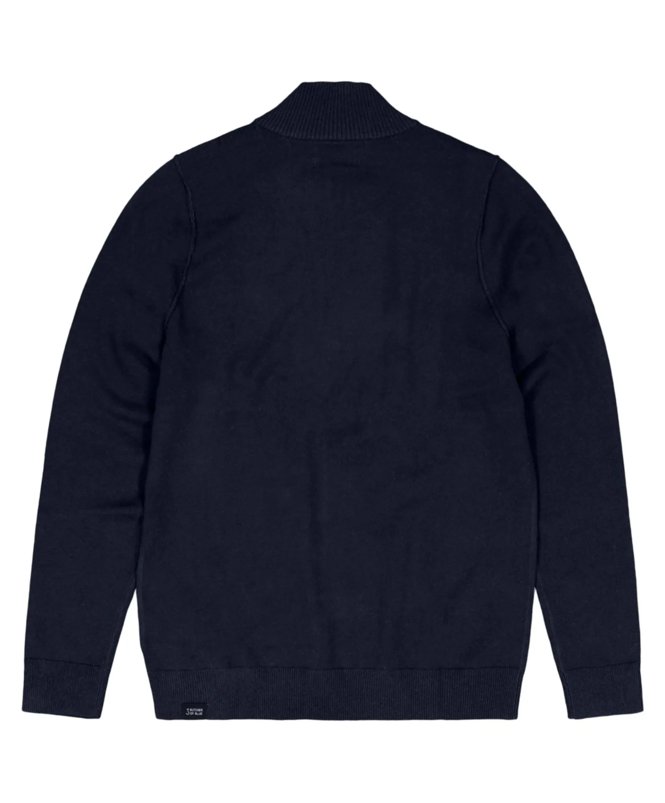 Heren trui met rits blauw