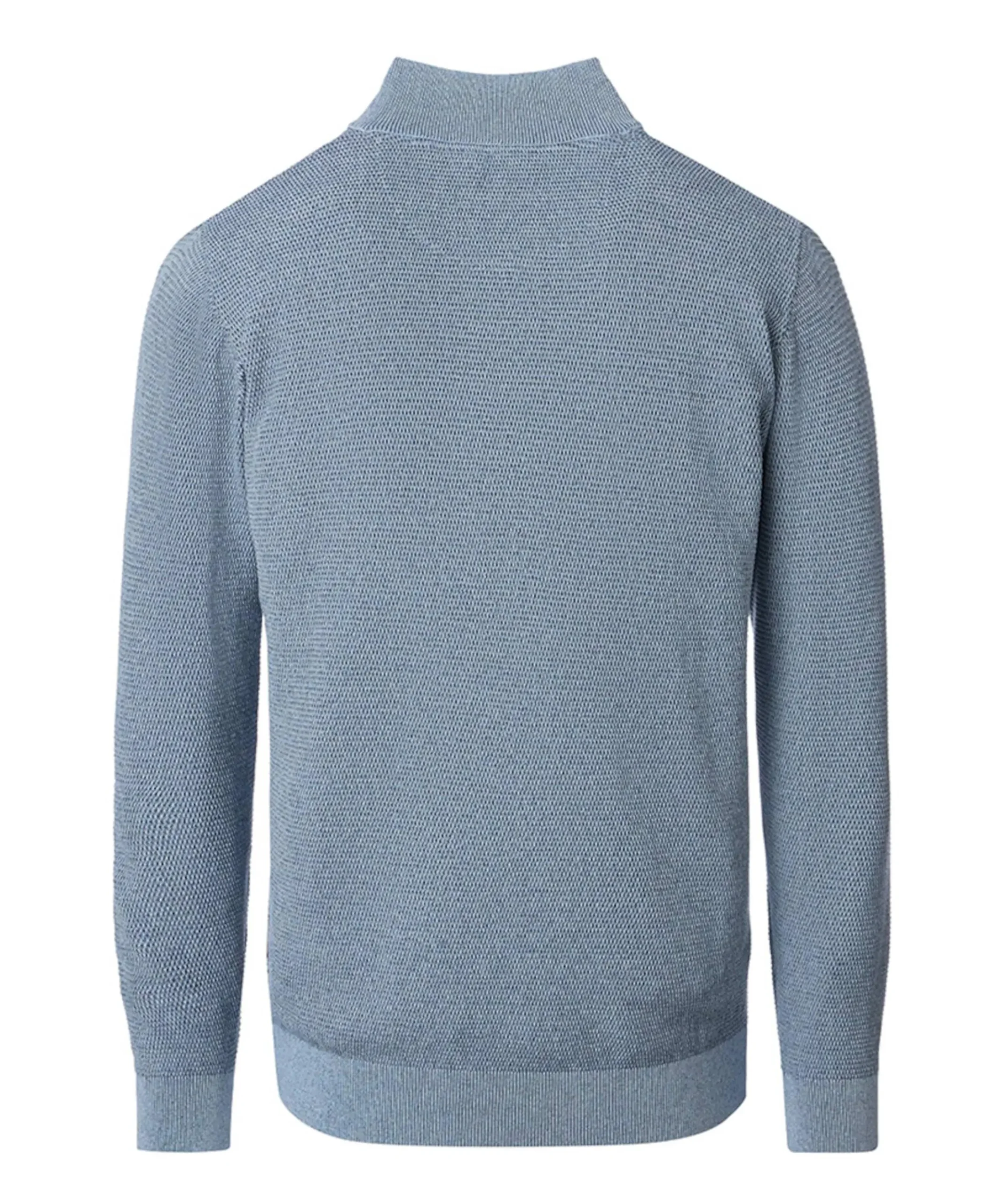 Heren trui met rits blauw