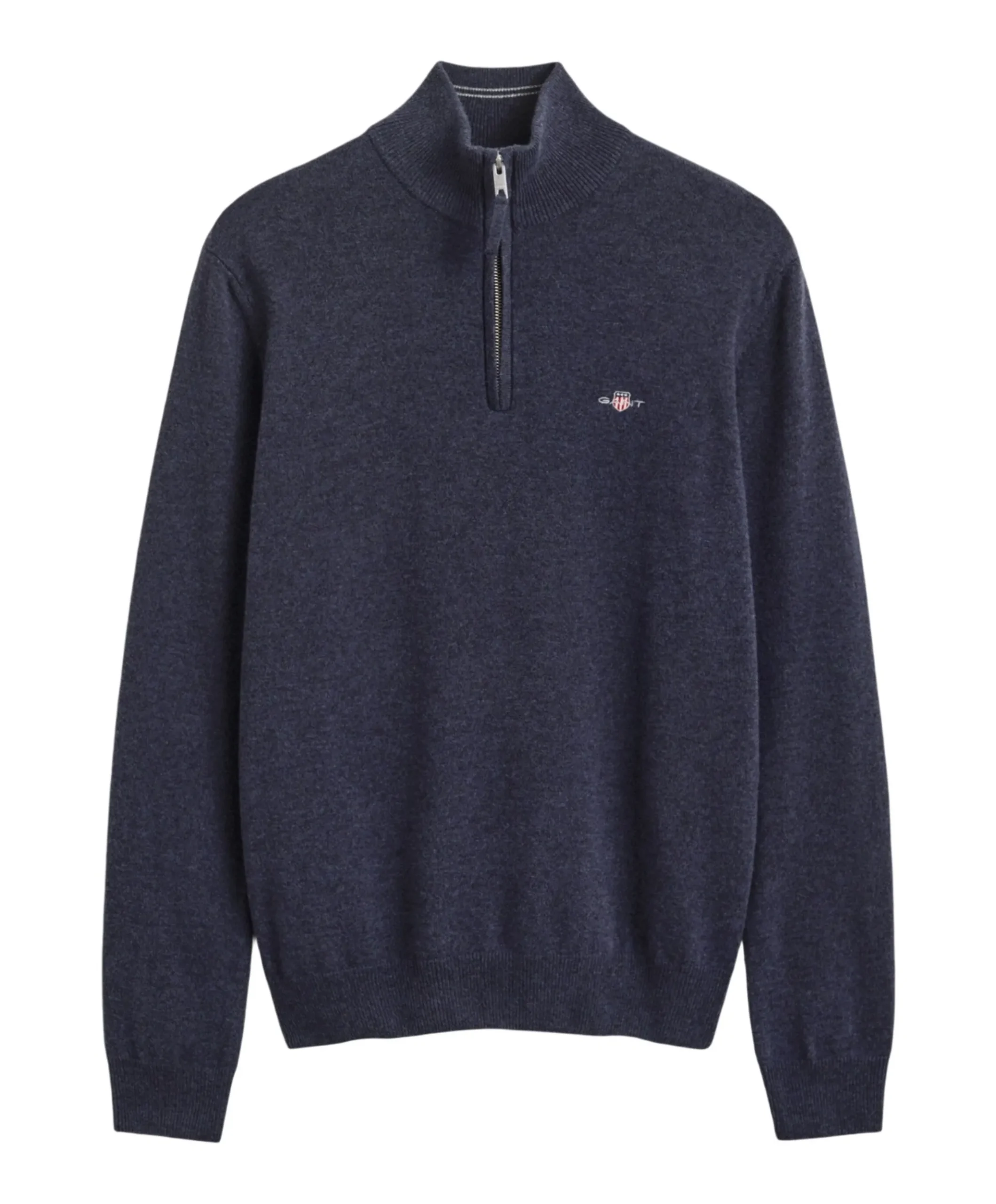 Heren trui met rits blauw