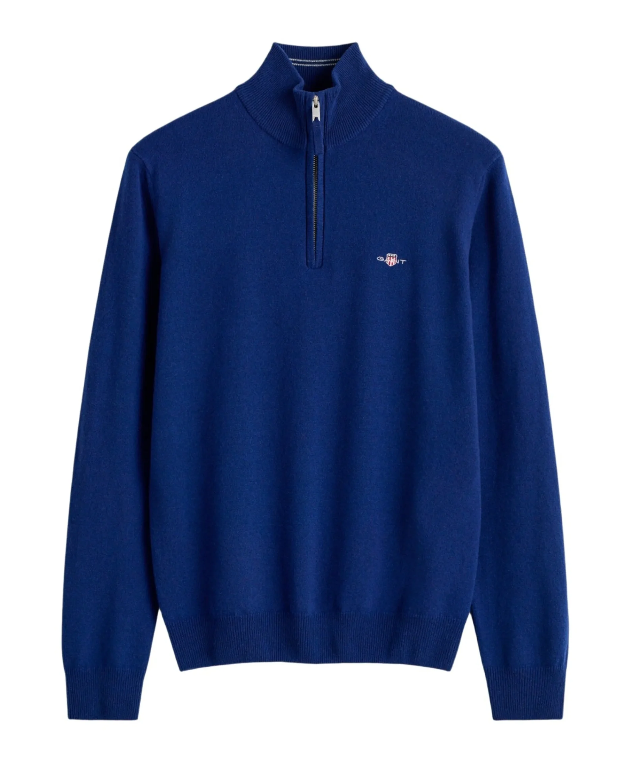 Heren trui met rits blauw