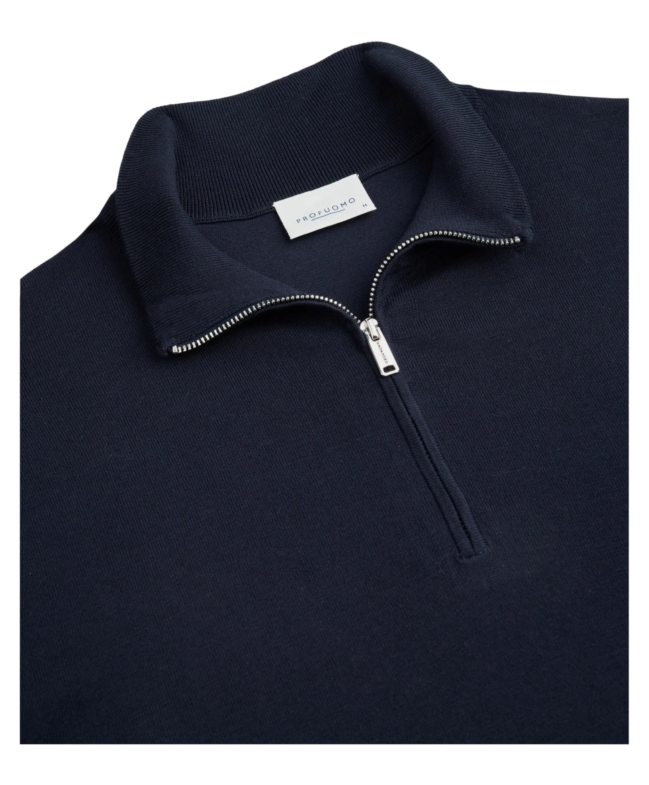 Heren trui met rits blauw